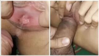 မဝင်မှာစိုးလို့ အဖုတ်လေးဖြဲပေးတာ